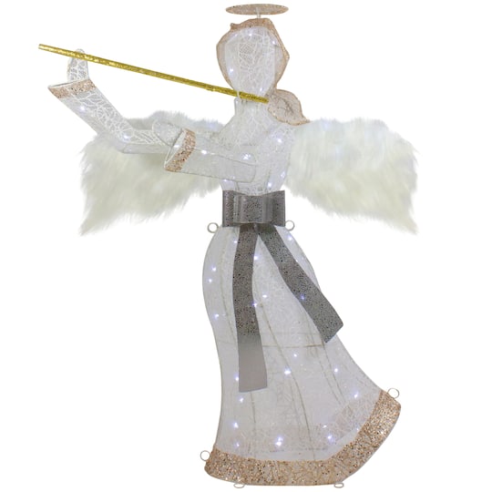 Northlight 36" LED Lighted Lace Angel with Flute Indoor/Outdoor Christmas Decoration | Michaels®